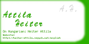 attila heiter business card